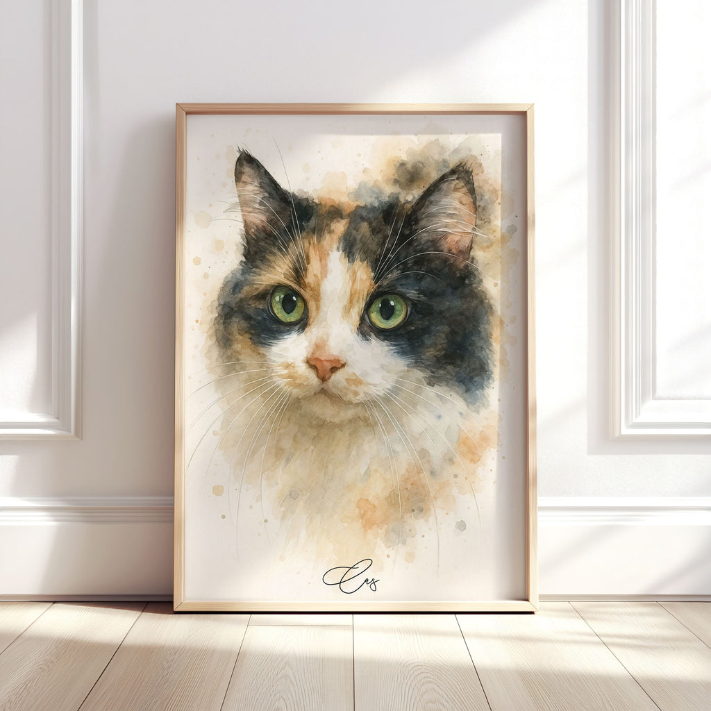 Personalised Watercolour Style Dog, Horse and Pet Portrait