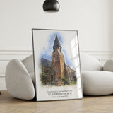 Personalised Watercolour Church Portrait Print