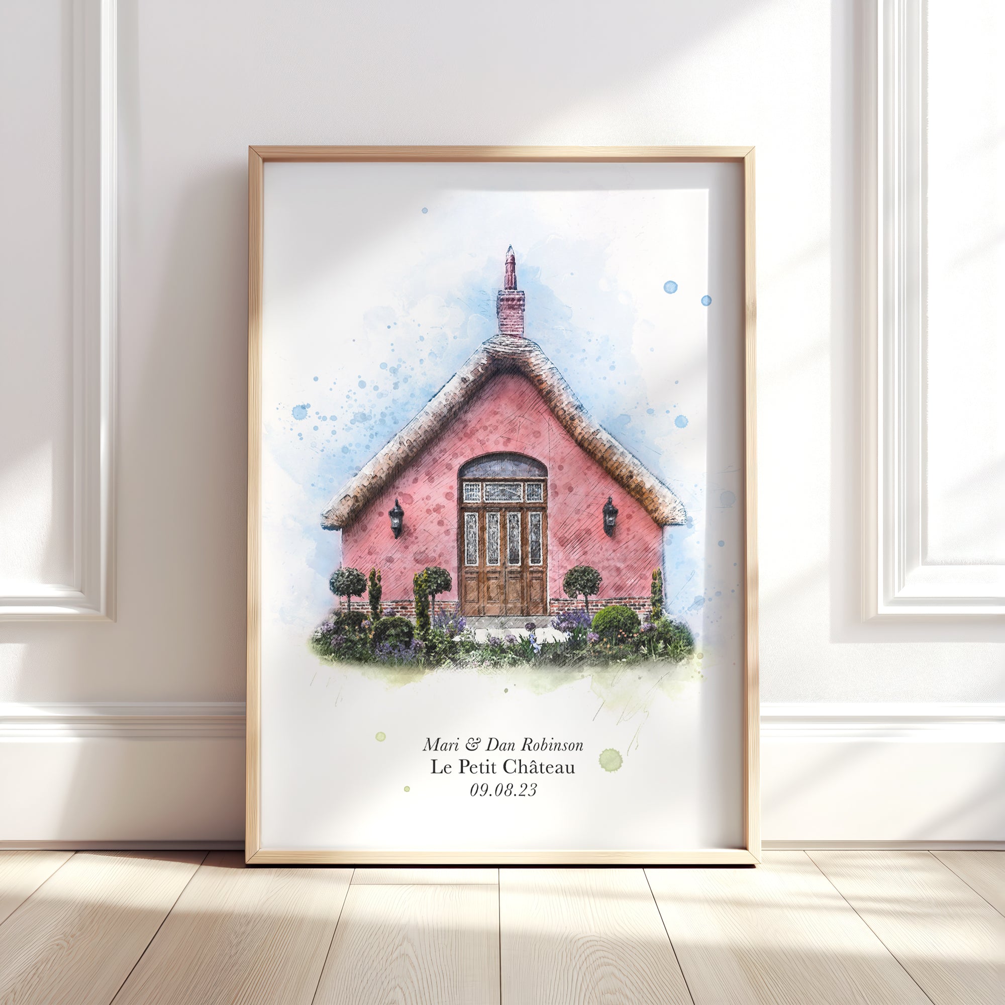Personalised Watercolour Church Portrait Print