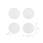 Set of 4 Ceramic Coasters with Debossed Star