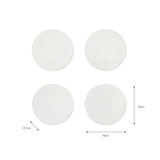 Round Coasters Ceramic Set of 4 White - GardenTrading
