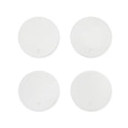 Set of 4 Ceramic Coasters with Debossed Star