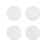Round Coasters Ceramic Set of 4 White - GardenTrading