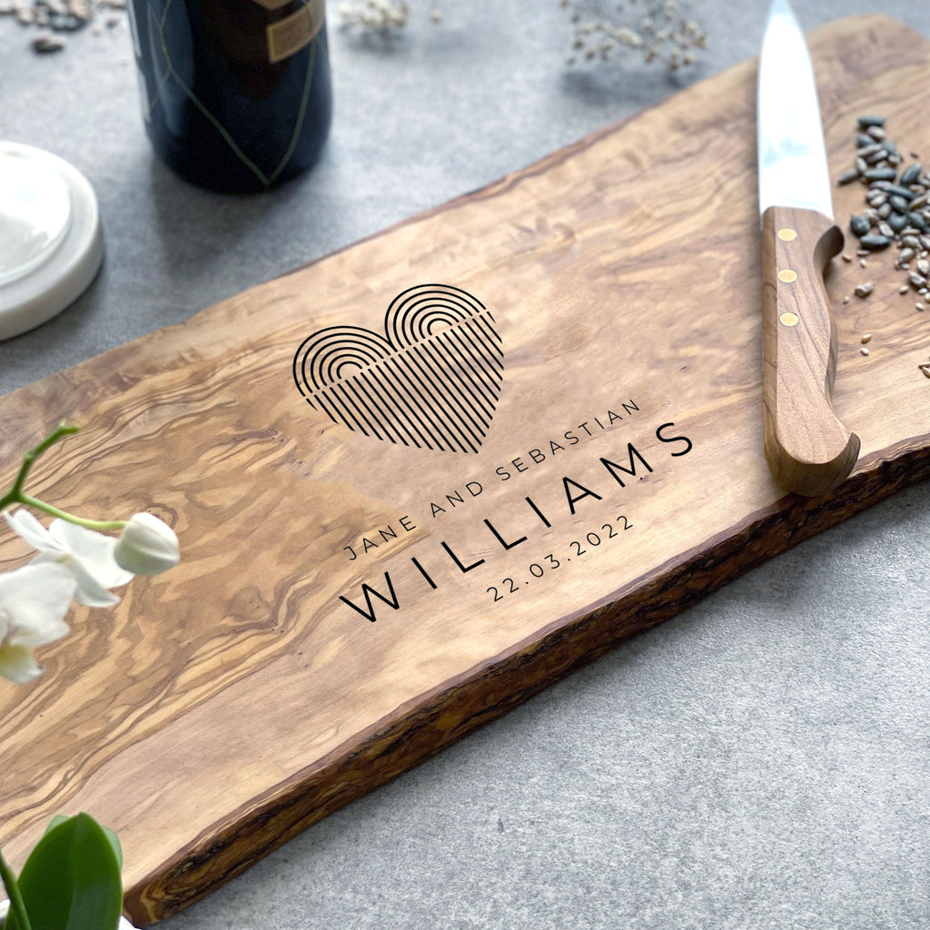 Personalised Rustic Wooden Cutting Board Gift