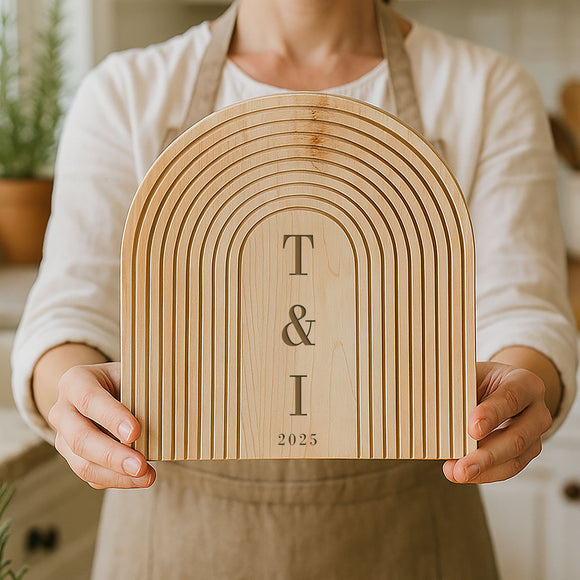 Personalised Maple Anniversary Gift Charcuterie Board