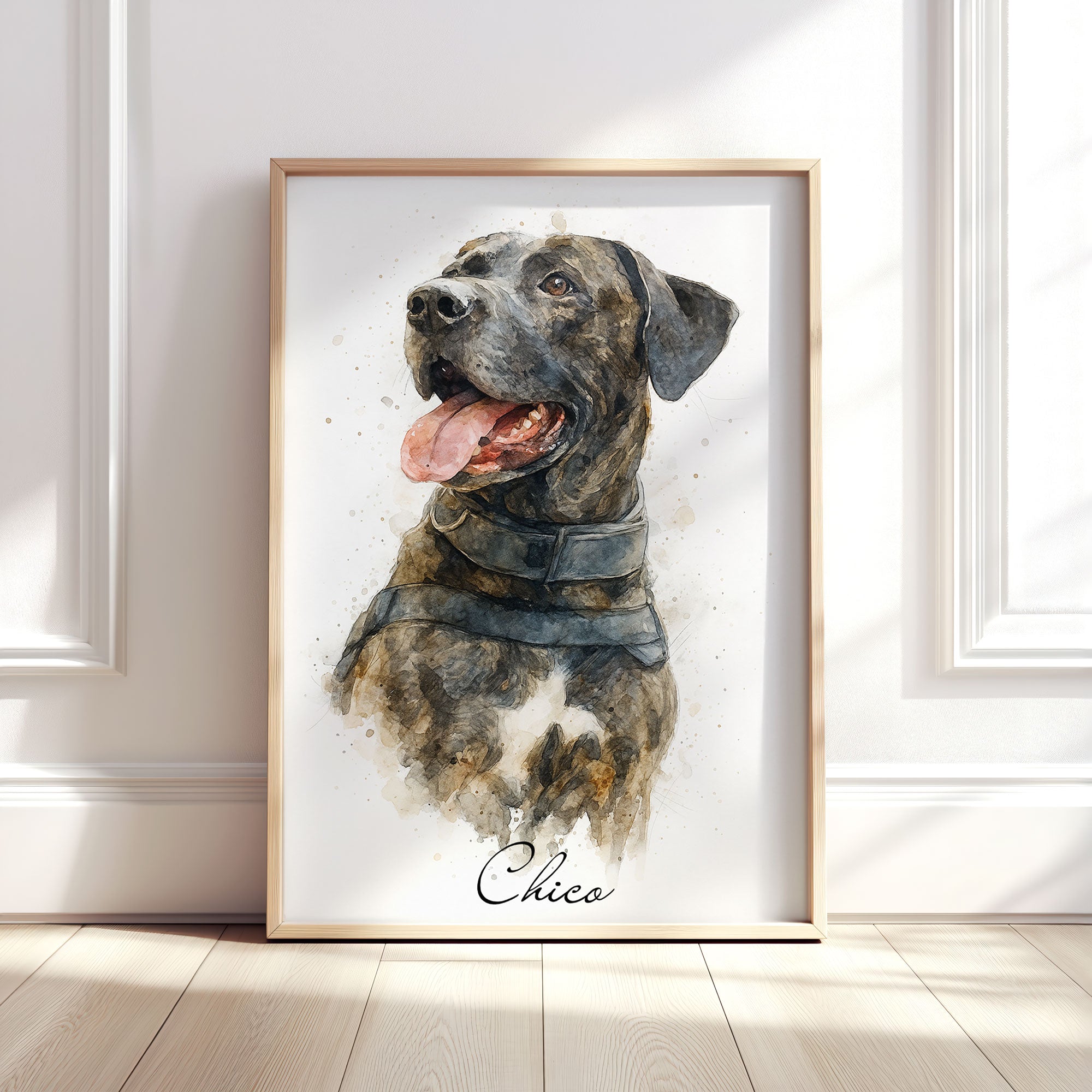 Personalised Watercolour Style Dog, Horse and Pet Portrait