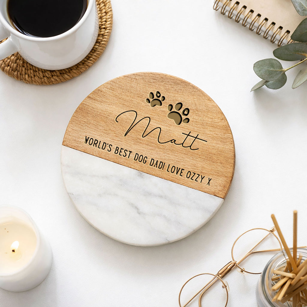 Personalised Paw Print Coaster