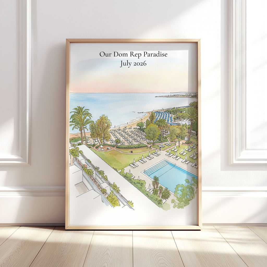 Personalised Landscape and Gardens Watercolour Art Print