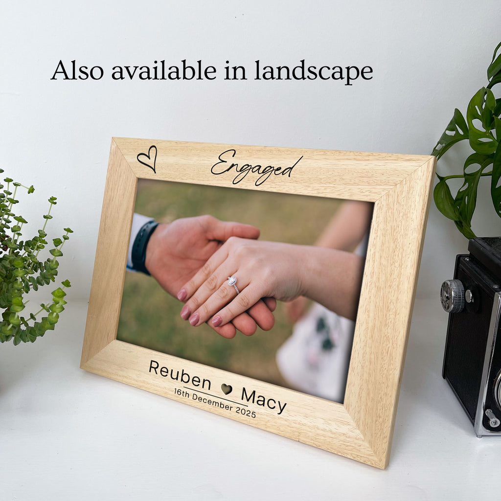 Personalised Keepsake Engagement Gift Photo Frame