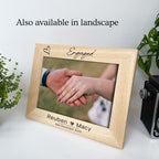Personalised Keepsake Engagement Gift Photo Frame