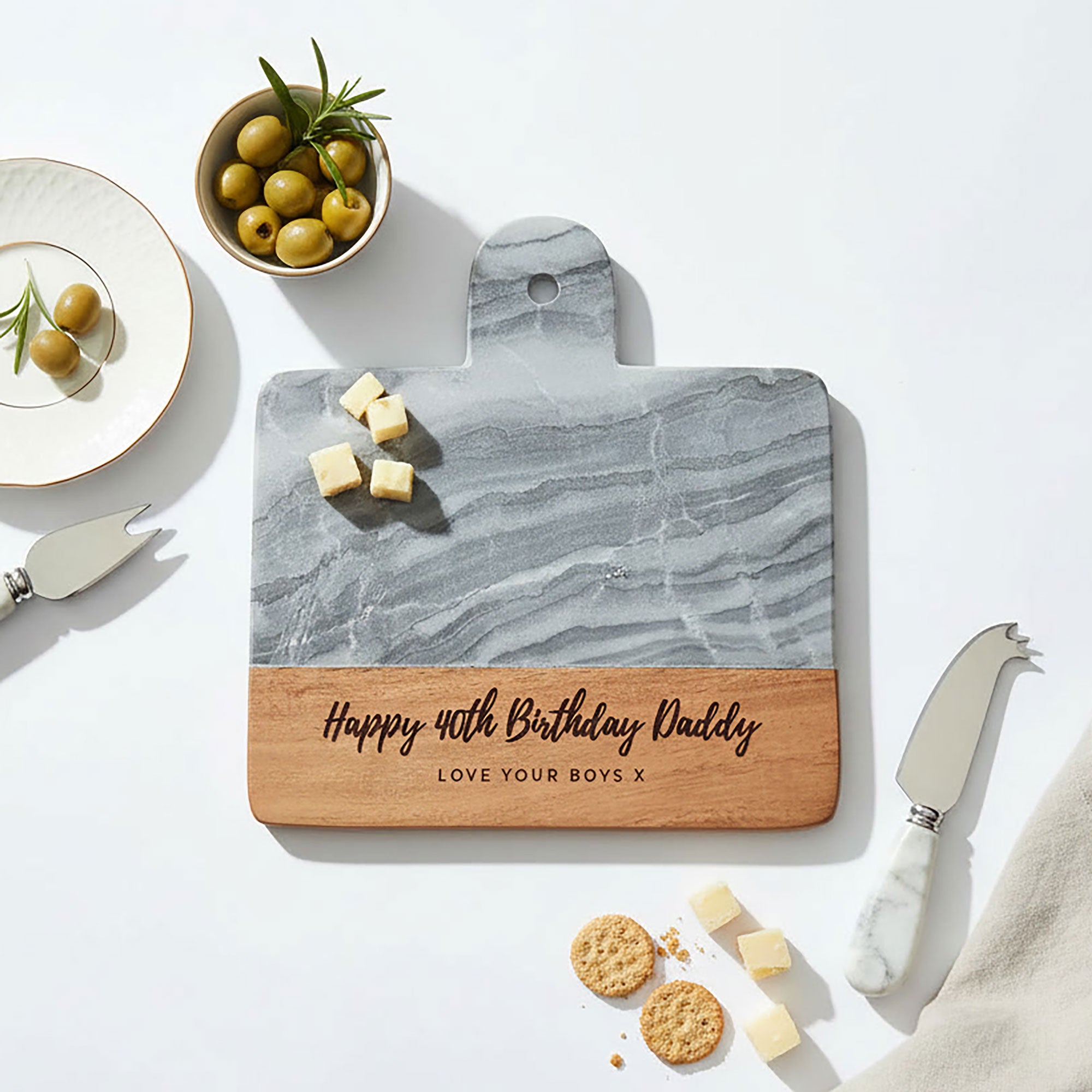 Personalised Marble Cheese Board