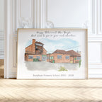 Personalised Workplace Illustration Portrait Print | Retirement Gift