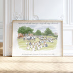 Personalised Workplace Illustration Portrait Print | Retirement Gift