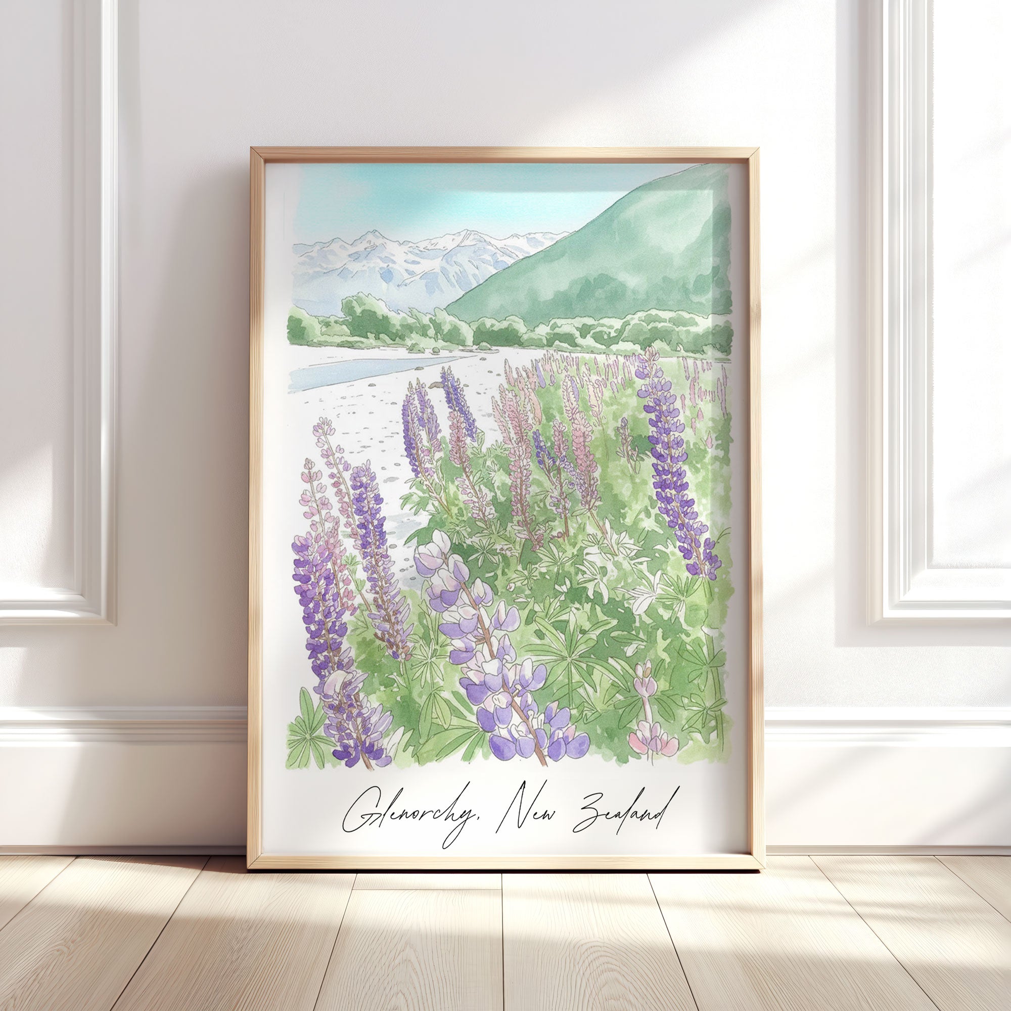 Personalised Landscape and Gardens Watercolour Art Print