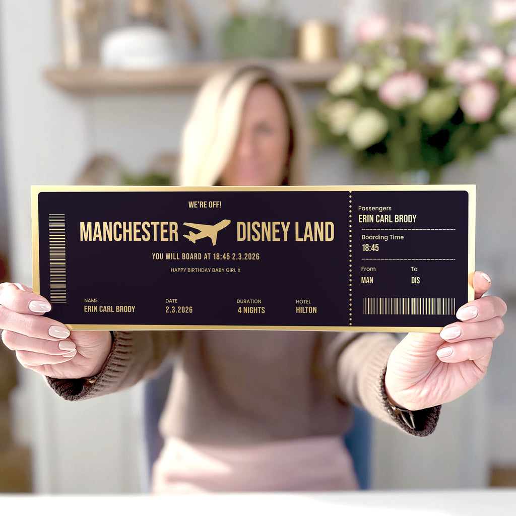 Personalised Oversized Travel Boarding Pass Gift