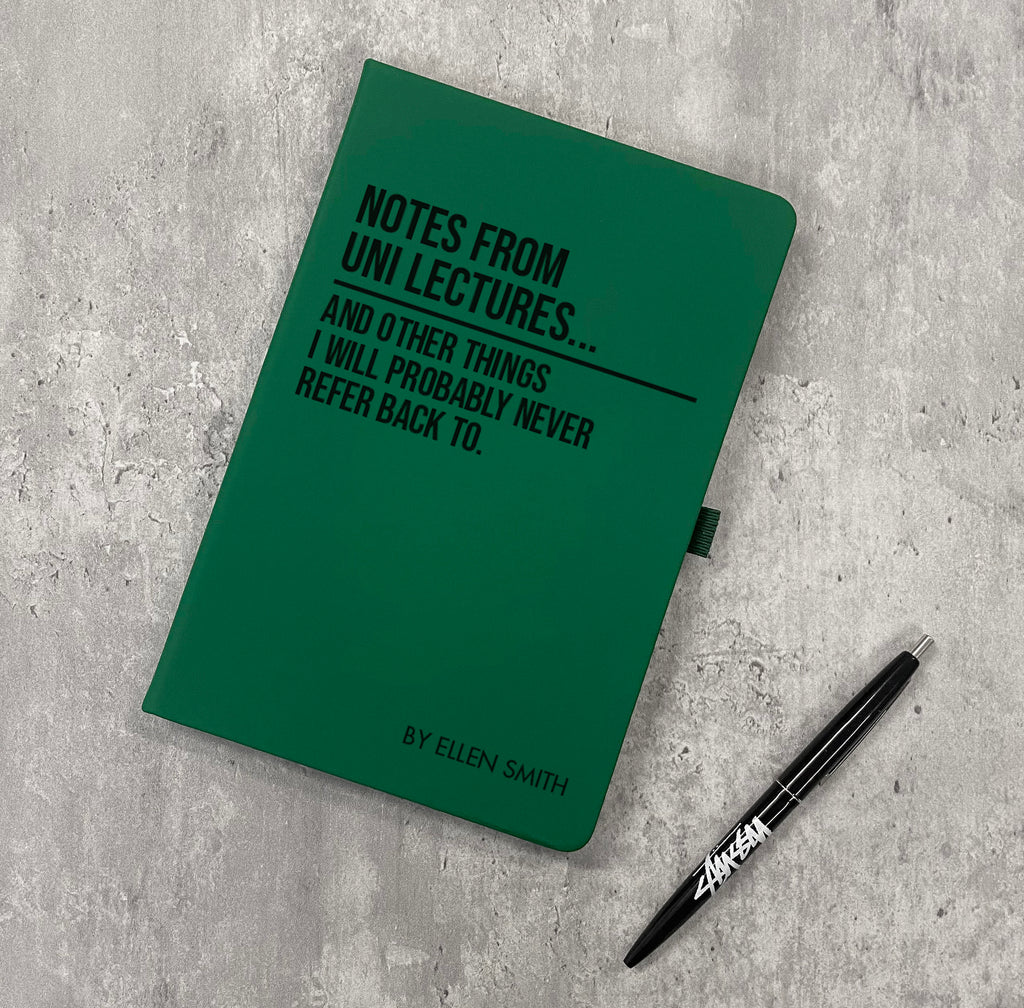 Funny Personalised "Notes From Uni Lectures..." Notebook