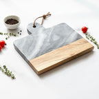 Marble And Acacia Wood Cheese Board - In Grey or White