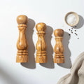 Olive Wood Traditional Style Pepper or Salt Mill and Grinder - 3 Sizes