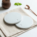 Set of 4 Ceramic Coasters with Debossed Star