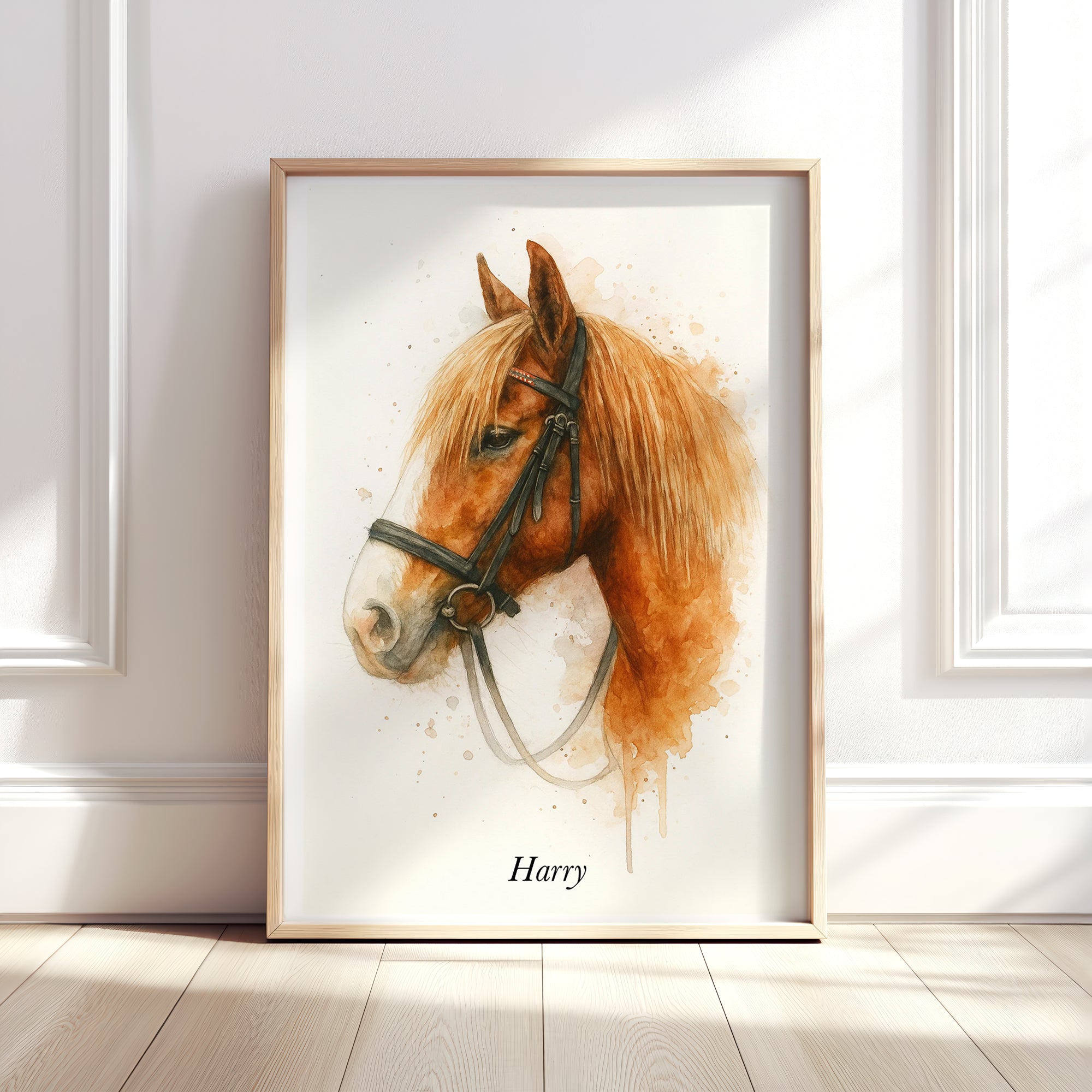 Personalised Watercolour Style Dog, Horse and Pet Portrait