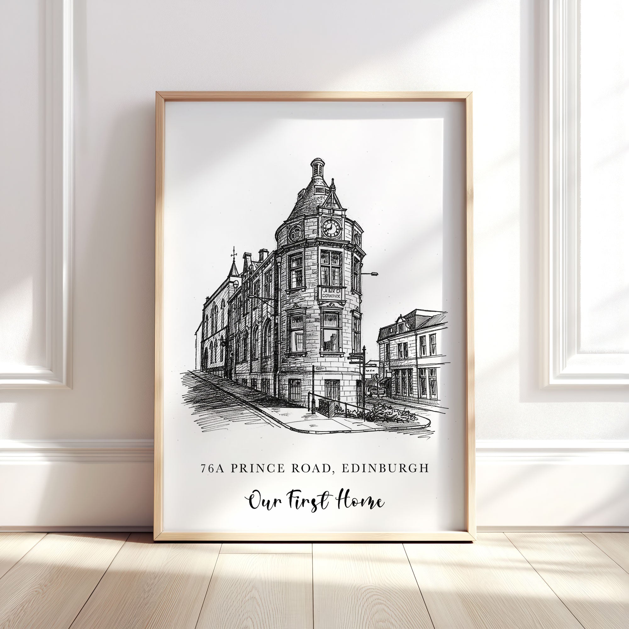 Personalised Heavy Pencil Sketch Venue Print