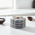 Set of 4 Grey Marble Hexagonal Coasters