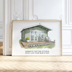 Personalised Watercolour Home Portrait Art Print