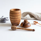 2 Piece Honey Pot and Honey Drizzler Set