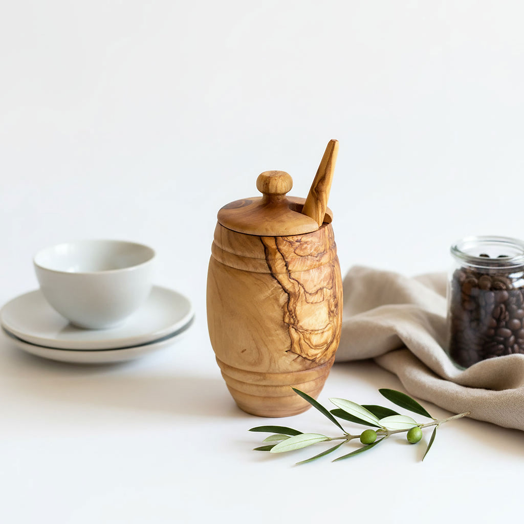 2 Piece Honey Pot and Honey Drizzler Set