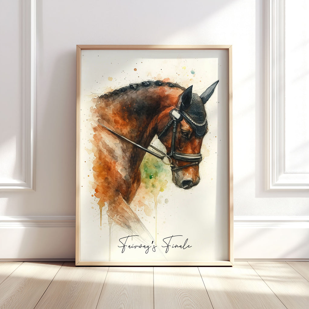 Personalised Watercolour Style Dog, Horse and Pet Portrait