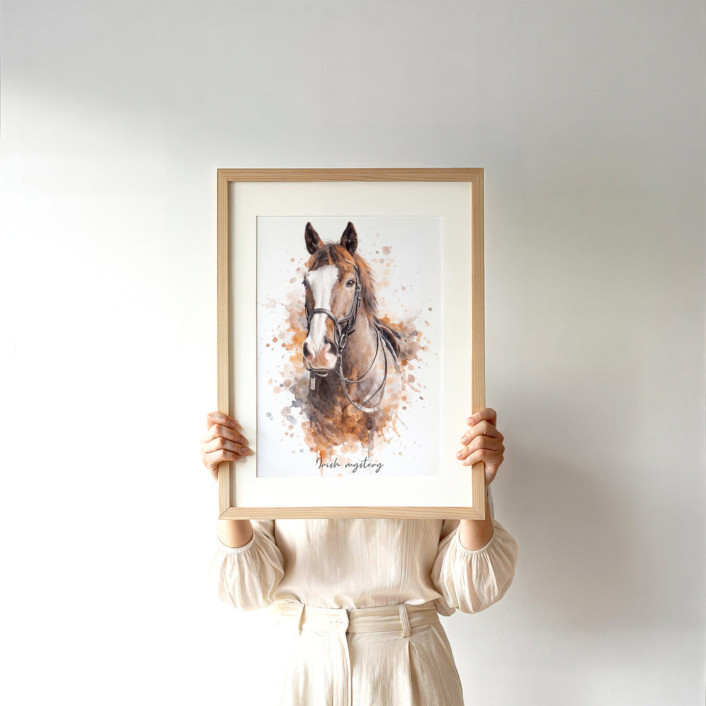 Personalised Watercolour Horse, Dog or any Pet Portrait Print