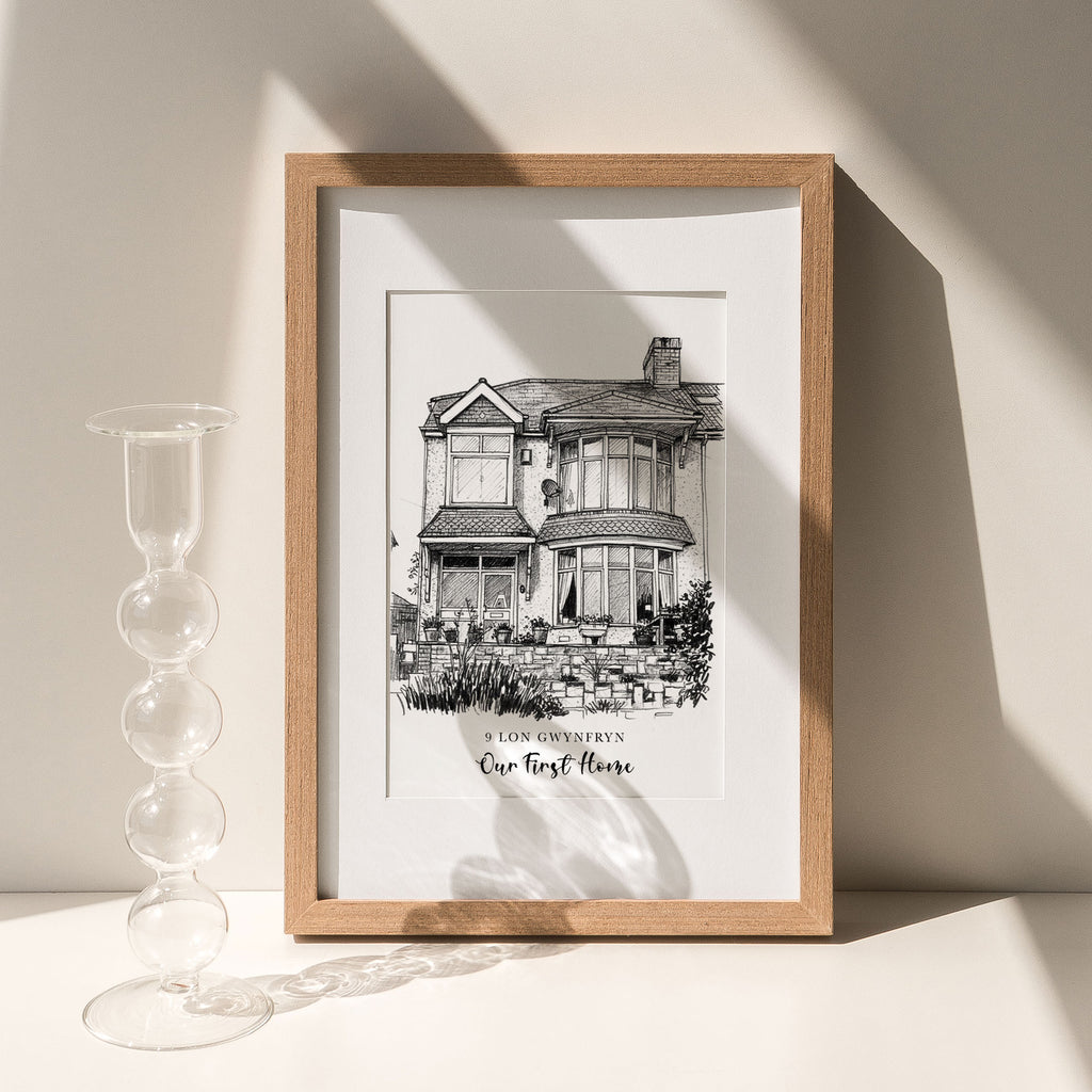Personalised Heavy Pencil Sketch Venue Print