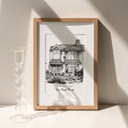 Personalised Heavy Pencil Sketch Venue Print