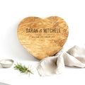 Personalised Olive Wood Heart Board