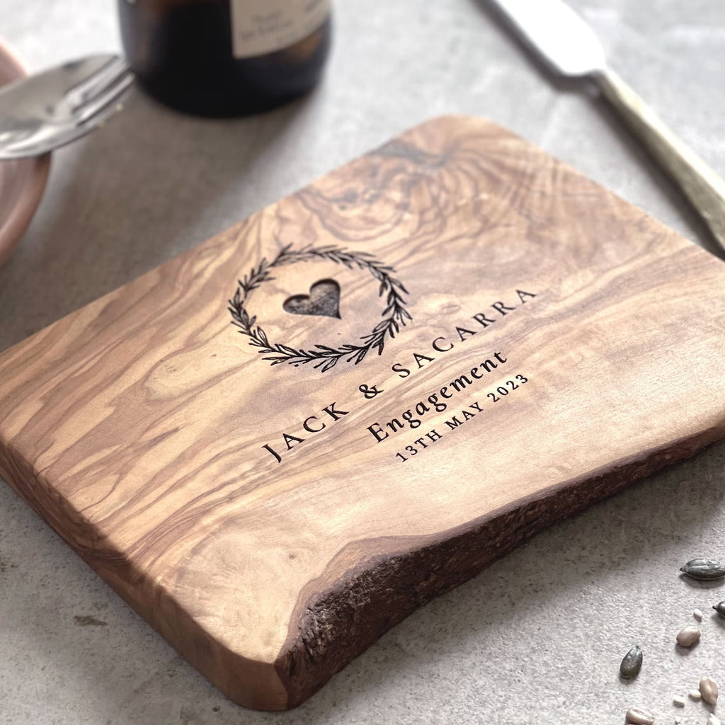 Personalised Rustic Wedding Cheeseboard