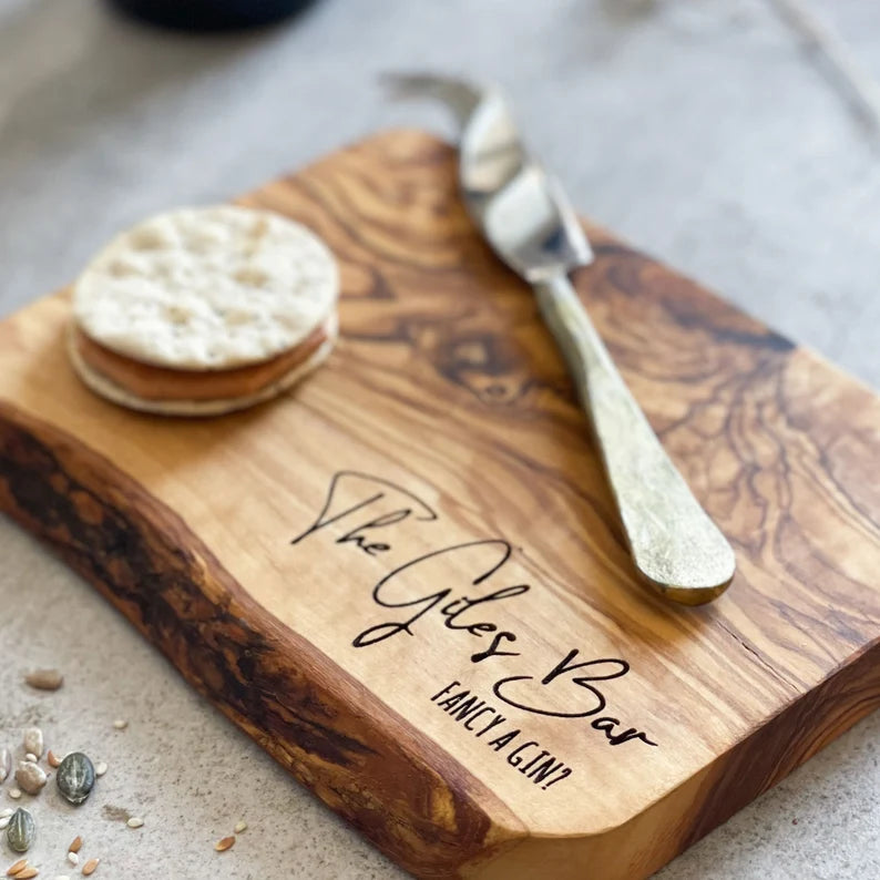 Personalised Olive Wood Cheese Board Gift