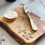 Personalised Olive Wood Cheese Board Gift