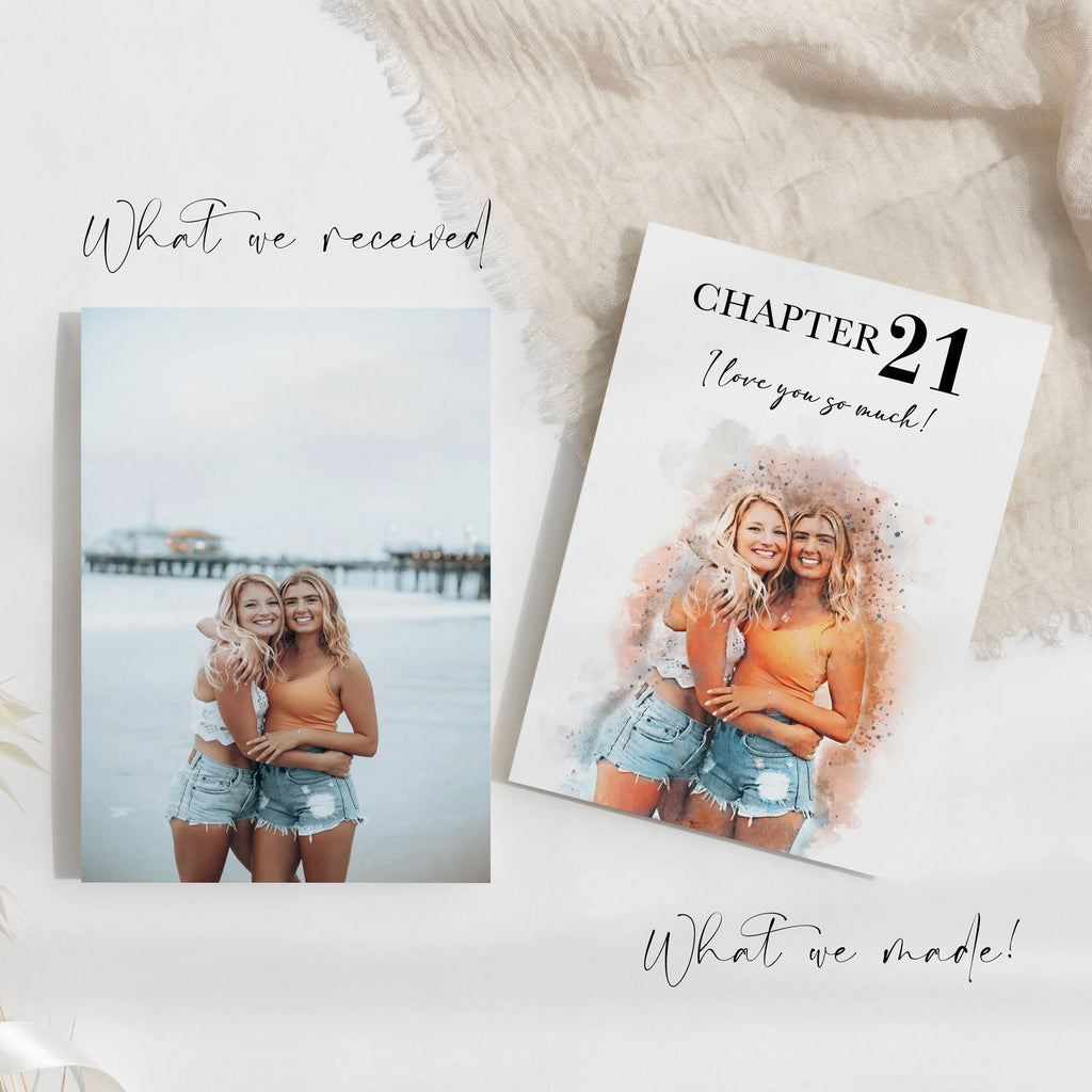 Personalised Watercolour Birthday Card