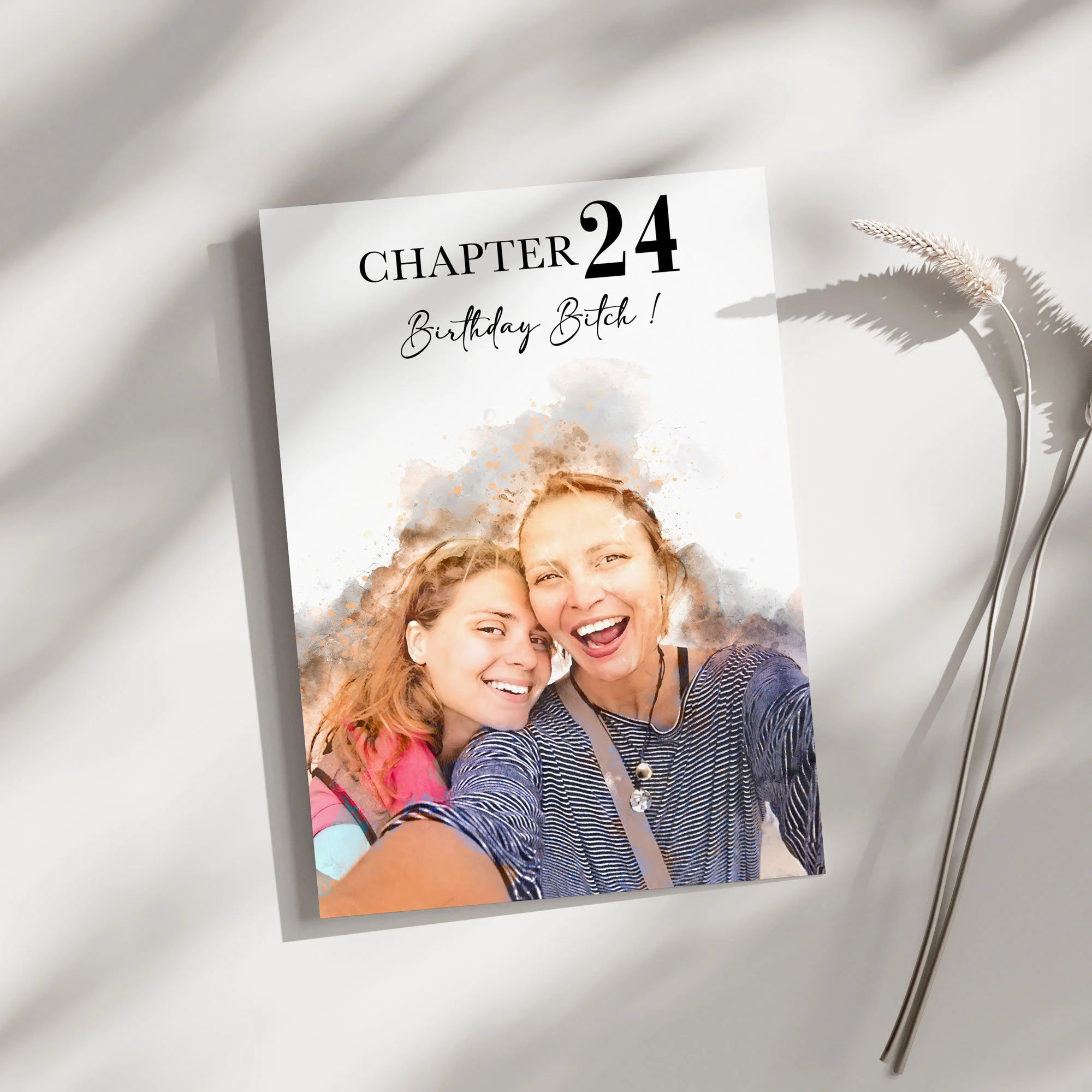 Personalised Watercolour Birthday Card