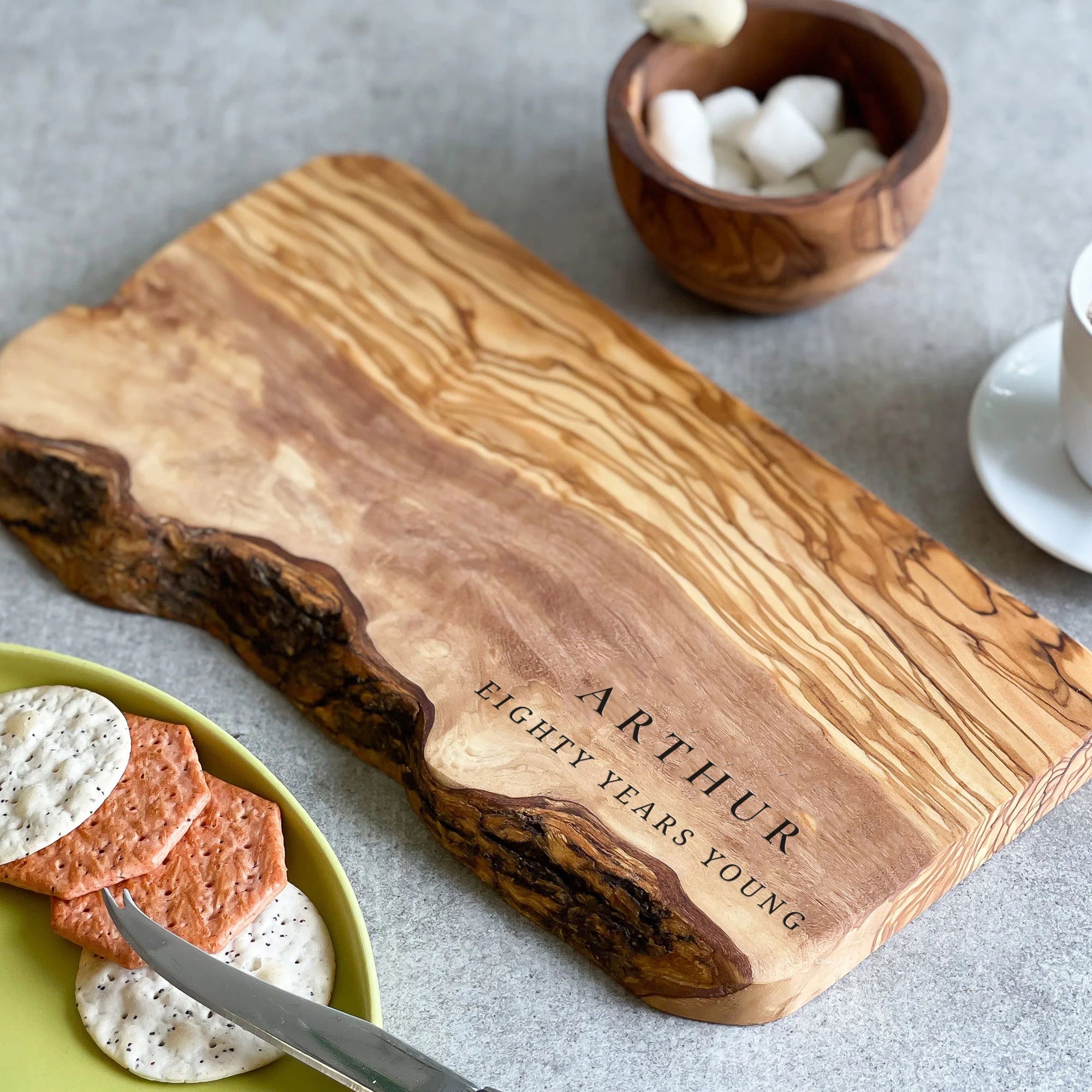 Personalised Rustic Cheeseboard Couples Gift
