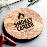 Your Own Logo Engraved Olive Wood Round Chopping/Cheese Board
