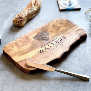 Personalised Rustic Wooden Cutting Board Gift