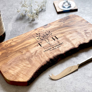 Personalised Live Edge Custom Cheeseboard Gift