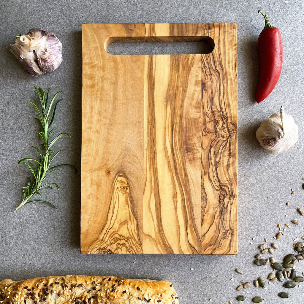 Mediterranean Italian Olive Wood Cheese, Cutting, Serving Board