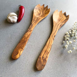 Traditional Olive Wood Wooden Salad Servers