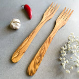 Olive Wood Wooden Salad Forks/Servers