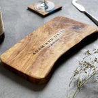 Personalised Olive Wood Cheese Board for Couples