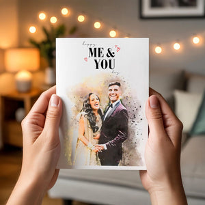 Personalised Watercolour Anniversary Card