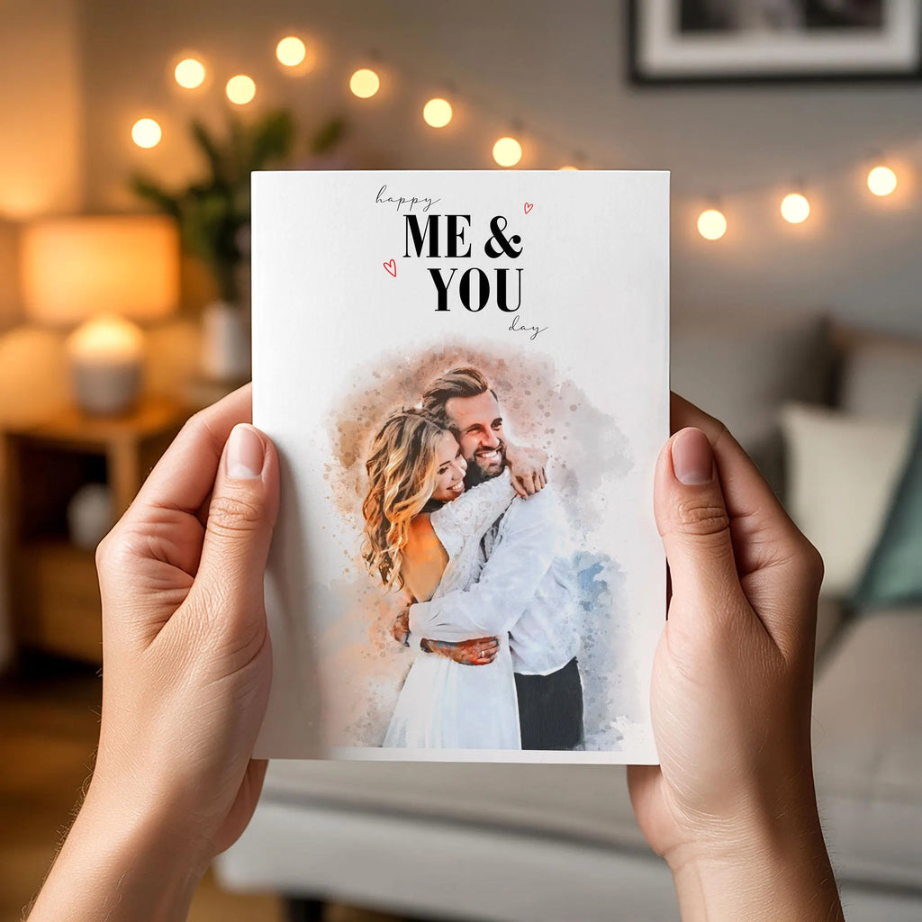 Personalised Watercolour Anniversary Card