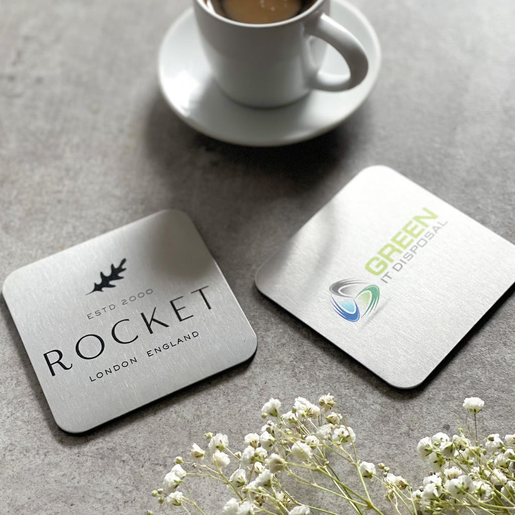 Your Own Logo Branded Aluminium Drinks Coaster
